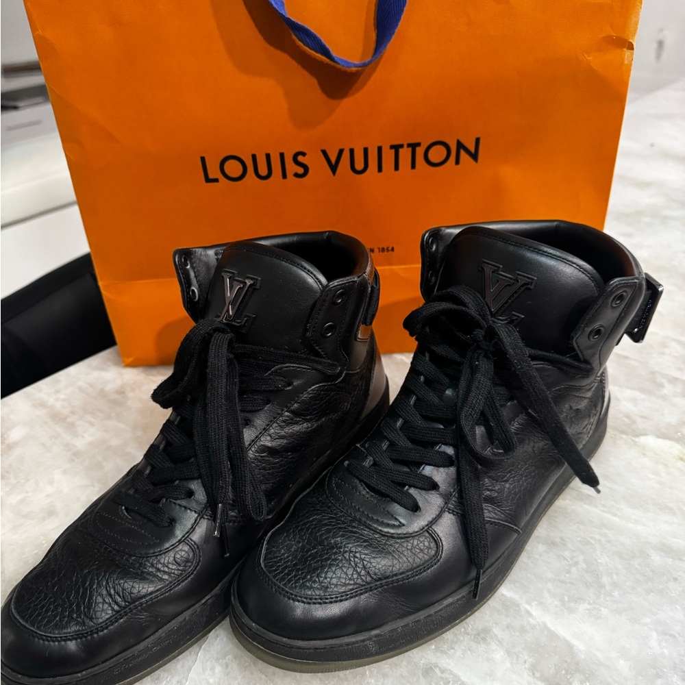 Louis Vuitton Men's Black High-Top Sneakers